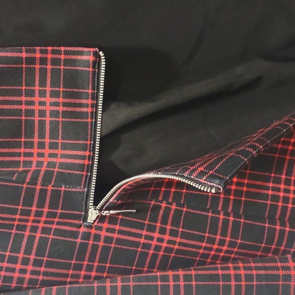 Allison Daley Red & Black Plaid Open Front Blazer Size 14 - Picture 4 of 10